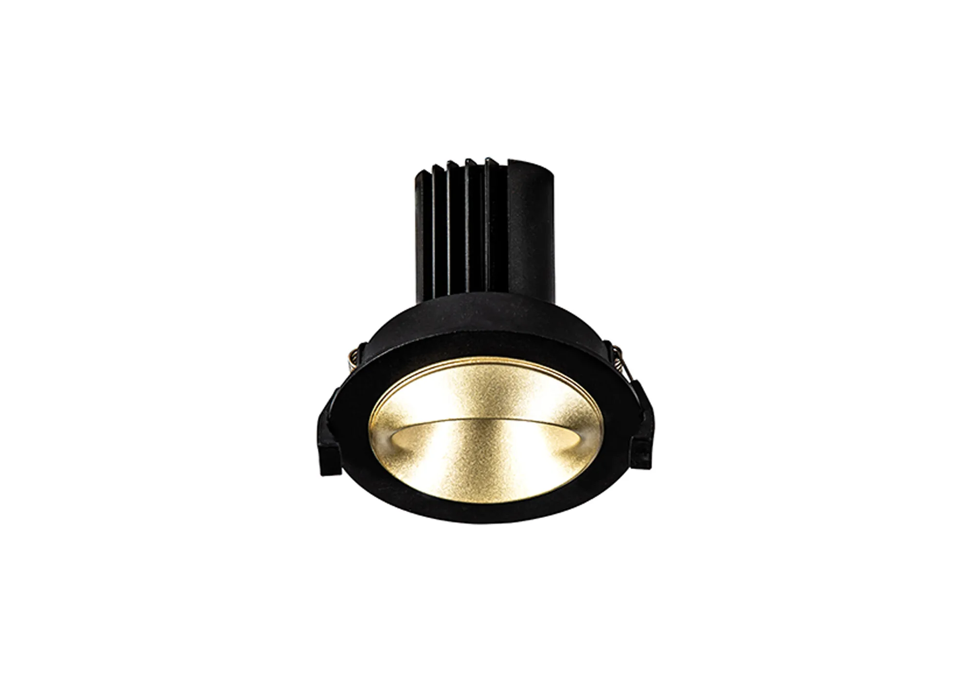 Bonia 12 Tridonic Powered 12W 3000K 1200lm 24° CRI>90 LED Engine Black/Gold Fixed Recessed Spotlight, IP20 DM202478  Dlux Bonia 12